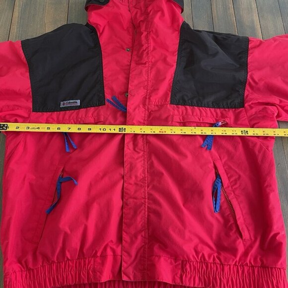 VINTAGE 90s Y2K Columbia Vamoose Ski Jacket Red Black Blue Men's Size Large (P8) - Picture 10 of 11